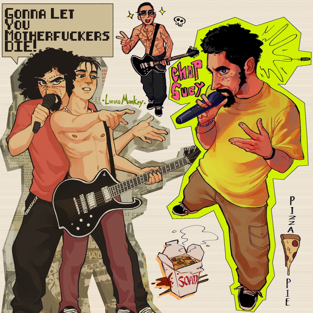 Green_Loroco's tweet photo. #systemofadown #soad #soadfanart #serjtankian #daronmalakian https://t.co/oQfQBhpBjX