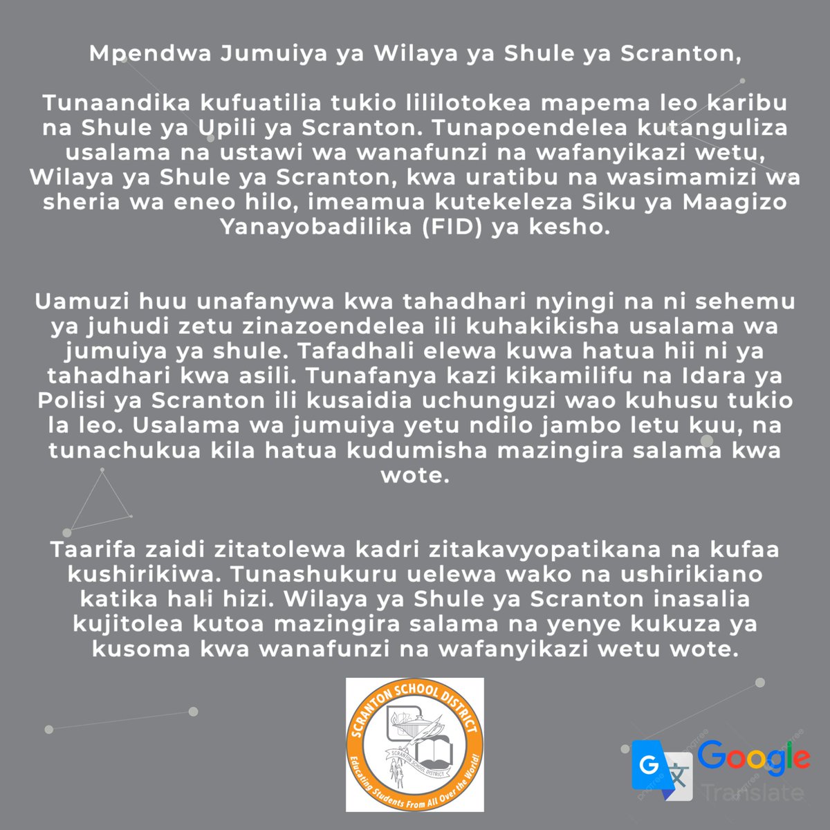 Scranton School District tweet media