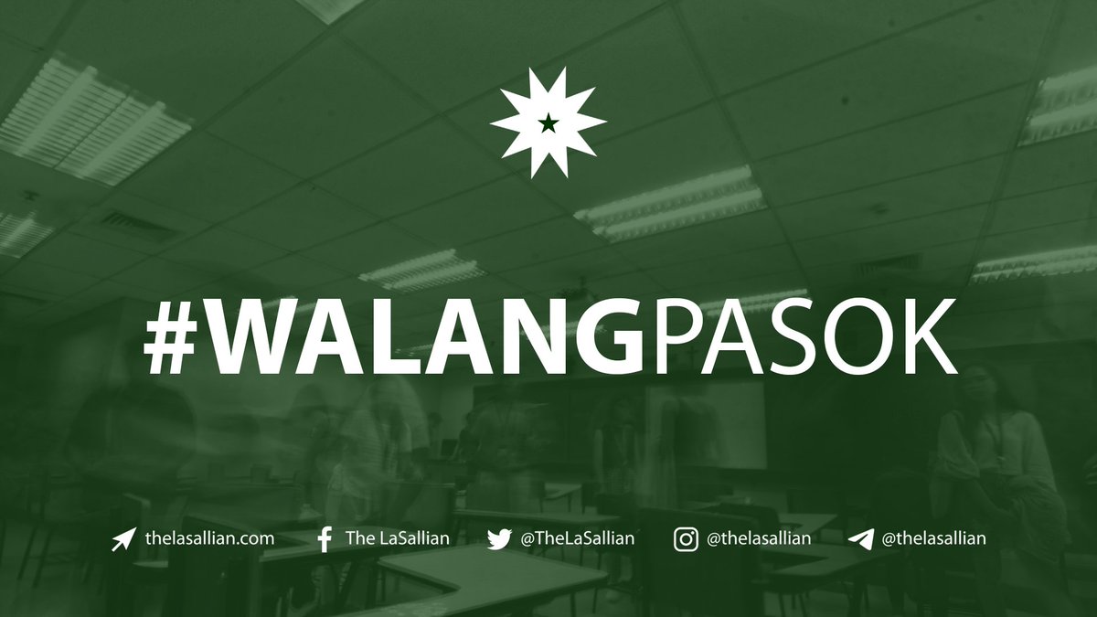 TheLaSallian's tweet photo. JUST IN: Classes on February 9 and 10 are suspended across all University campuses in celebration of Chinese New Year. #WalangPasok https://t.co/GZ3VL9TYOo