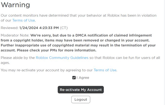All over a fan game that I made. Pathetic @Roblox. https://t.co/fgAO5END9O<a class="tags" target="_blank" title="On Twitter" href="/?out=eyJ0eXAiOiJKV1QiLCJhbGciOiJIUzUxMiJ9.eyJpYXQiOjE3MjY1MDgyODMsImlzcyI6InR3cG9ybnN0YXJzLmNvbSIsIm5iZiI6MTcyNjUwODI4MywiZXhwIjoxNzU4MDQ0MjgzLCJyZWRpcmVjdF91cmwiOiJodHRwczovL3R3aXR0ZXIuY29tL1JvYmxveCJ9.M0UxAOtGDIGE03e1yV2FCnJ1hvlfrWXdD14eVAhhbEzHBgMPFFG0dzAmO9XFfQmFXQL2o8zwoceW9vIwl1Z5vA">@Roblox</a><a href="/tag/gamedev"class="tags"><span>#gamedev</span></a><a href="/tag/unitydev"class="tags"><span>#unitydev</span></a>