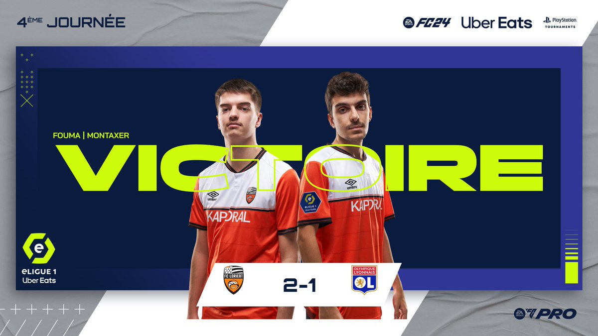 Big win 2-1 against OL, great points for the leaderboard @FoumaFIFA 🐐😍 @CoachMookie_ @FCL_eSports @FCLorient