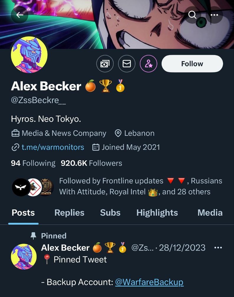 Gentilenewsnet's tweet photo. 🚨‼️Something very weird is going on.
Whoever hacked WarMonitor changed the name to "Alex Becker" for hours. WM's banner image was changed to the same as Alex Becker's Twitter account and his YouTube.
What is going on here?🤔
#FreeWarMonitor https://t.co/6bQmitLb96