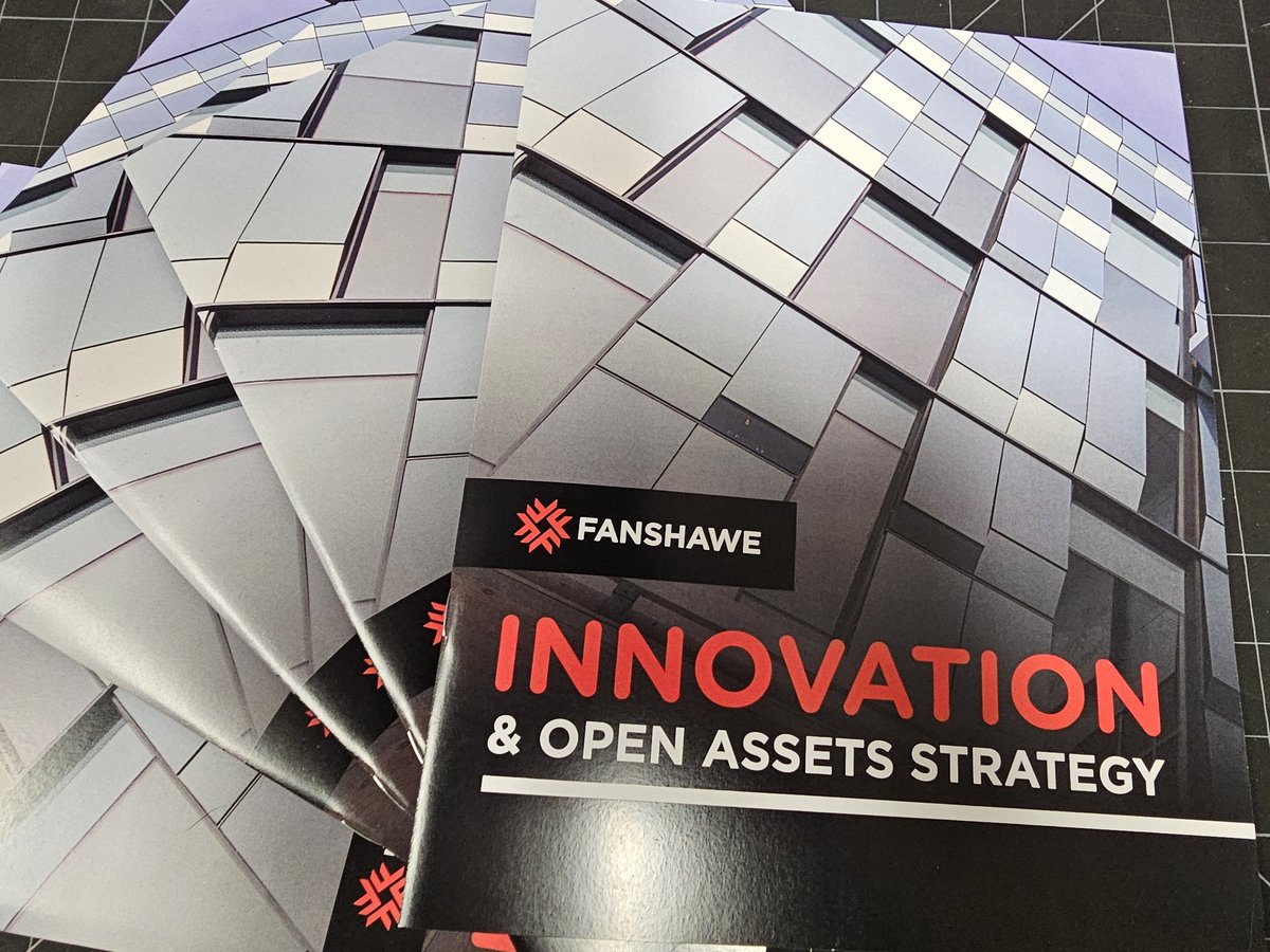 Hot of the press. #Fanshawe #Innovation &amp; open assets strategy. Our road map to become Innovation leader. Thanks to all those who helped shape this strategy with their insights, ideas and creative energy.
