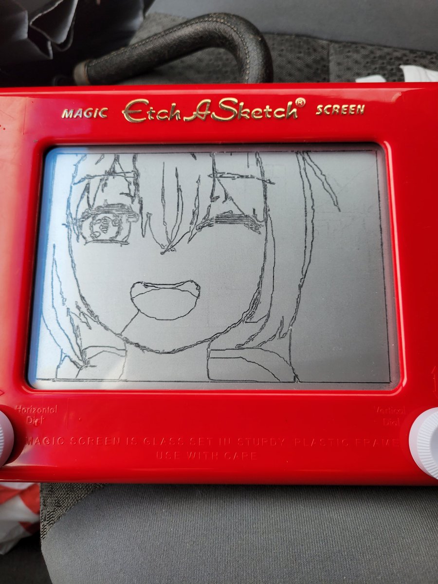 Alcarthi's tweet photo. Someone left an etch sketch at work and I got bored #drawMEI https://t.co/RYfCyFMItF