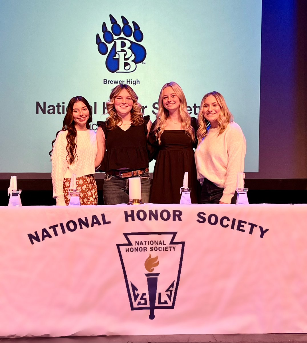 Last night was the BHS National Honor Society induction ceremony and these young ladies were such a glowing representation of Brewer Softball and what it means to be a Lady Bear! They set the gold standard for what it takes to be successful on and off the field 🥎