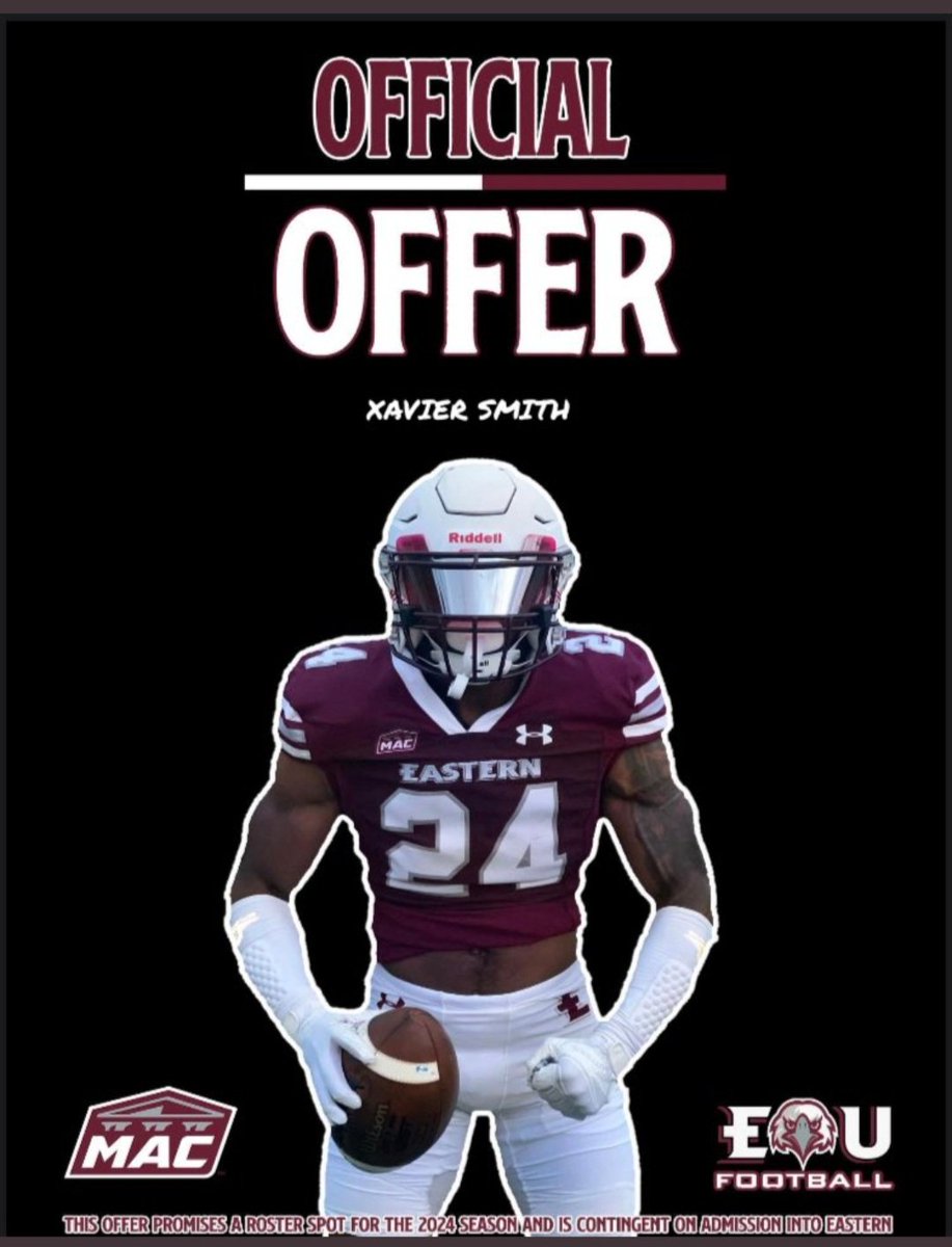 Blessed to receive an Offer from <a href="/EUEaglesFB/">Eastern University Football</a>!