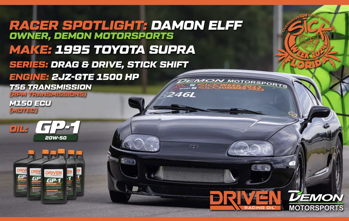 The countdown to #SickTheMagazine's #SickWeek continues! Starting today, we will be featuring some of our partners who will be at the event, too. First up, Damon Elff, owner of Demon Motorsports! Learn about him &amp; his 1995 <a href="/Toyota/">Toyota USA</a> Supra here: bit.ly/4bcxrYQ #IAmDriven