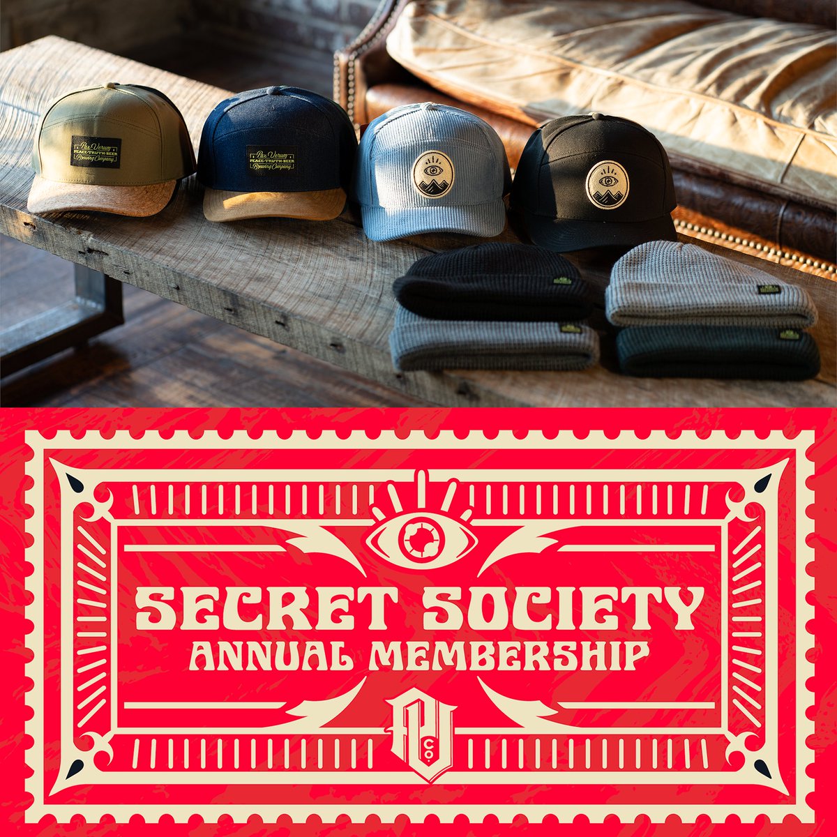 🍻 Pint Night Greetings! 
Have you stopped in to check out our new hats? And a reminder, spots in the Secret Society are available but will be closing the 31st. Will you be joining the select few? Details about the Secret Society in the comments below.