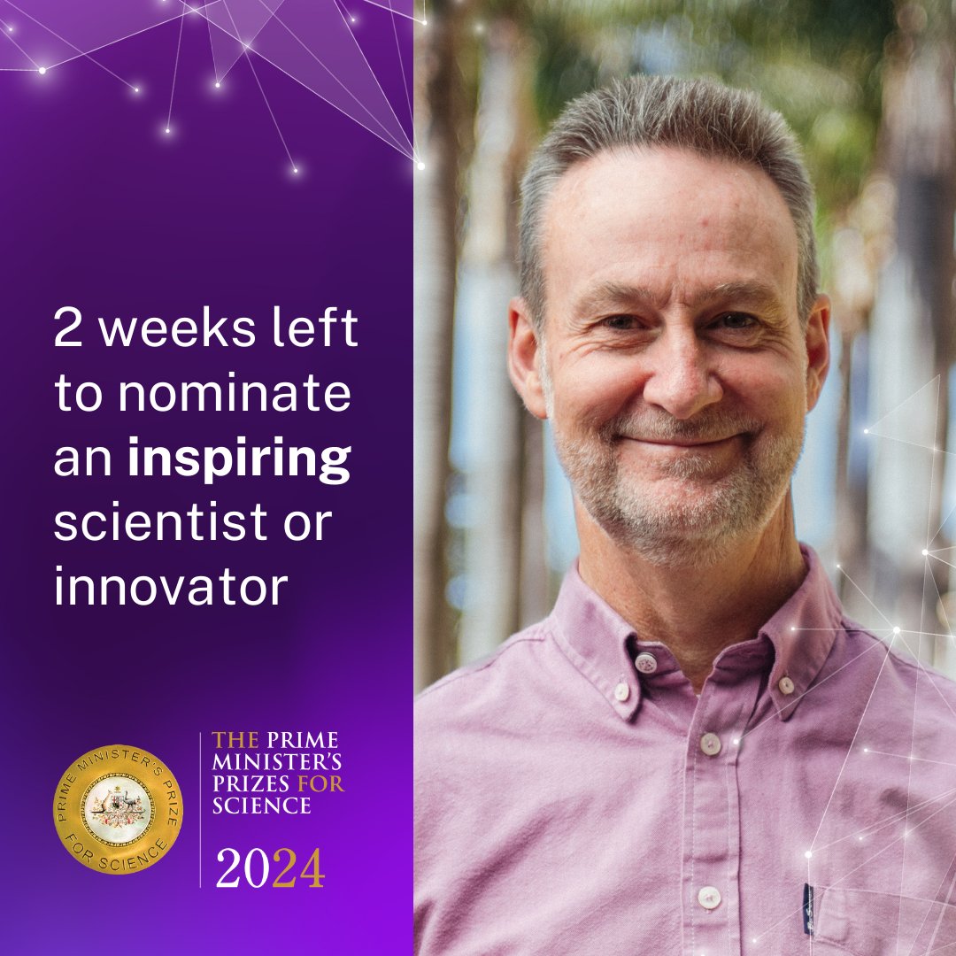 Australian innovators like Prof Glenn King play a key role in advancing our scientific knowledge. Nominate an inspiring scientist or innovator for the 2024 Prime Minister’s Prizes for Science by 8 Feb 2024 👉 bit.ly/3v7YX9A #PMPrizes