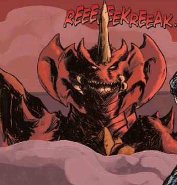 "Born from anaerobic environments deadly to all other life, Destoroyah seeks nothing less than the total annihilation of all life-forms in existence."
- Destoroyah, the Oxygen Destroyer Kaiju
- Mutant monster
- Rambling Psychopath hellbent on Revenge
- Pain is humerous and the
