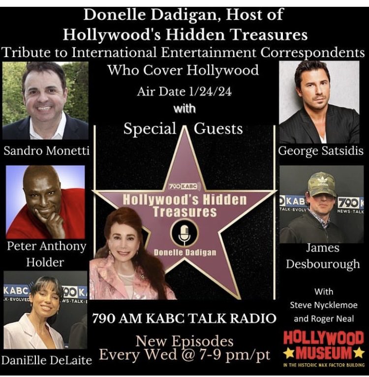 Hear me tonight (7pm to 9pm) guest on LA radio show #HollywoodsHiddenTreasures (790AM KABC) discussing life as an international correspondent with esteemed colleagues and host #DonelleDadigan - thanks ⁦@HollywoodMuseum⁩
