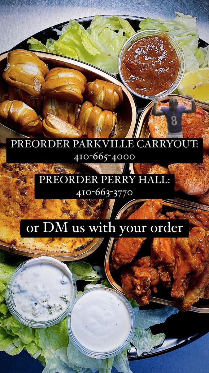 PappasSeafoodCo's tweet photo. Game Day Specials ready for preorder! Let’s go @Ravens!! https://t.co/u3zx6mo2NM