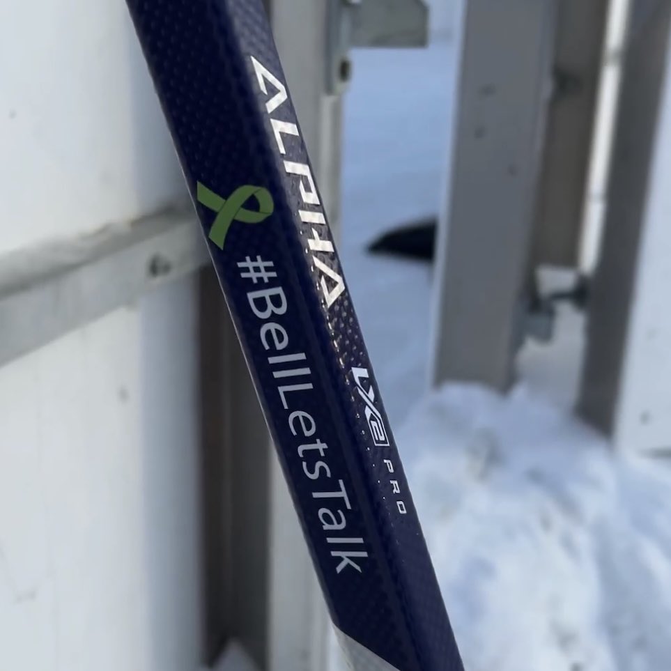 geargeekhockey's tweet photo. Alpha LX2 Pro…but make it #BellLetsTalk! Remember, you are not alone 🫶🏻 

Thank you for sharing @tanner_m20 🙌🏻 https://t.co/brRYGQX5Wb