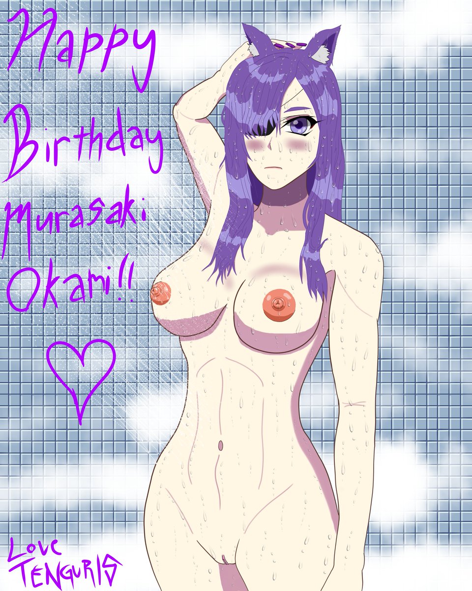 Here's the uncensored variant of my birthday art of <a href="/VtuberOkami/">Murasaki Okami ムラサキオオカミ 🐱🐺【野良オオカミVtuber】</a> in the shower!

There's also an R18 version I will be posting in a bit, too!
#VtuberFanart #MurasakiOkamiUNCEN #PixelVerse