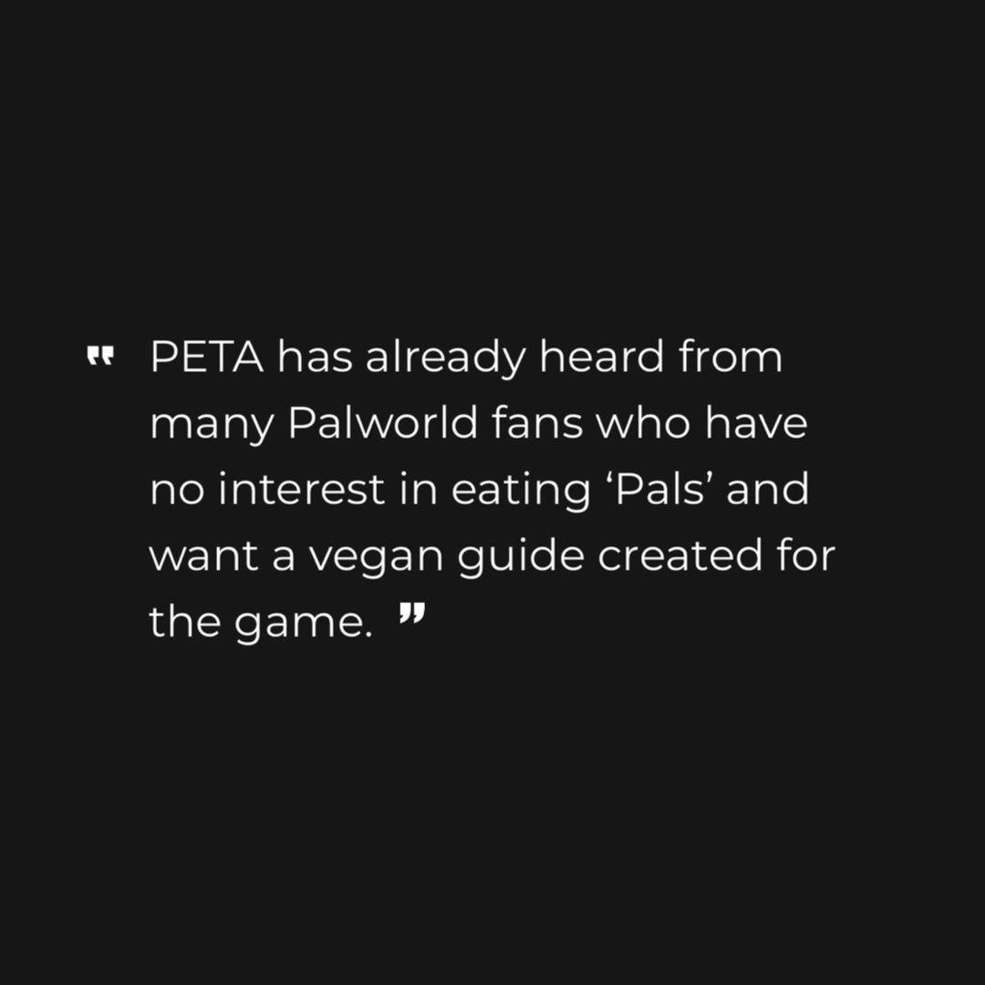Dexerto's tweet photo. PETA has issued a statement addressing ‘animаl cruelty’ in Palworld https://t.co/3hK8ps0wXB