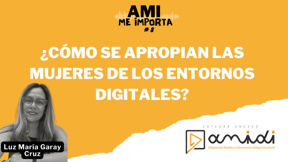 amidi_com's tweet image. 👭 ¿Cómo ocurren los procesos de alfabetizaciones digitales?

👩‍💻¿Cómo se da la apropiación tecnológica por parte de mujeres?

📲 ¿Qué relación guarda lo anterior con los derechos digitales?

@luzmagcruz nos cuenta sobre ello en el nuevo episodio de #AMIMeImporta. ⬇️