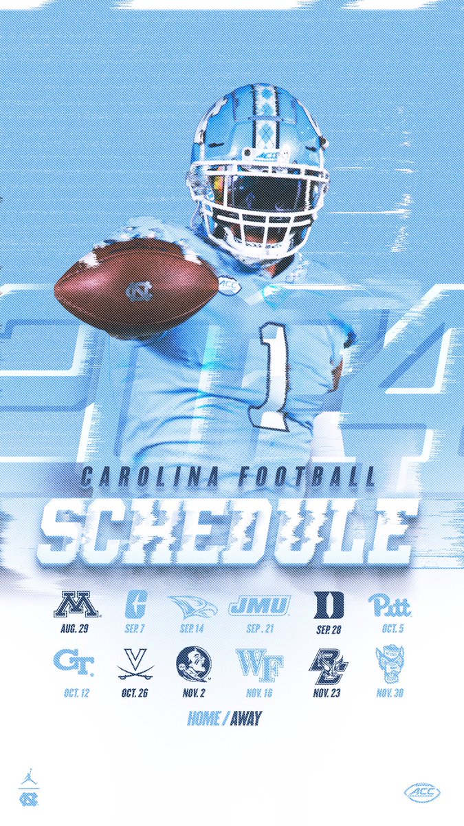 The 2024 schedule for your📱 

#CarolinaFootball 🏈 #UNCommon
