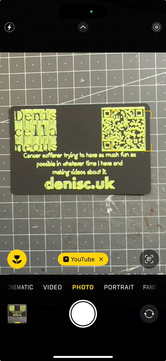Deniscellaneous's tweet photo. Pleased that I’ve managed to create a readable QR code with a pen in my Cricut Maker. I’ll try and make a video of how I did it tomorrow! https://t.co/6ULvZpLsMe