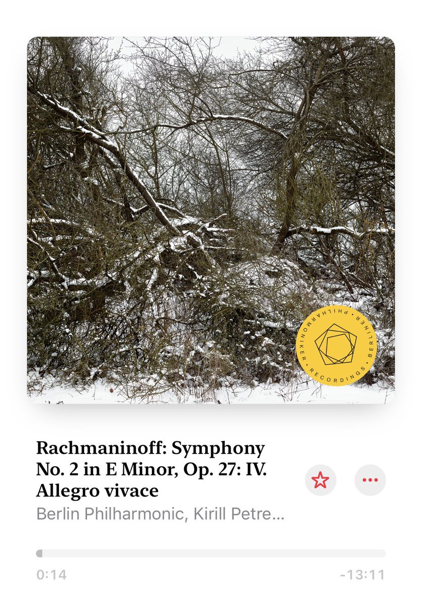 朝から凄いの聴いてる🥹

#Rachmaninov #SymphonyNo2 #NowPIaying #AppleMusicClassical