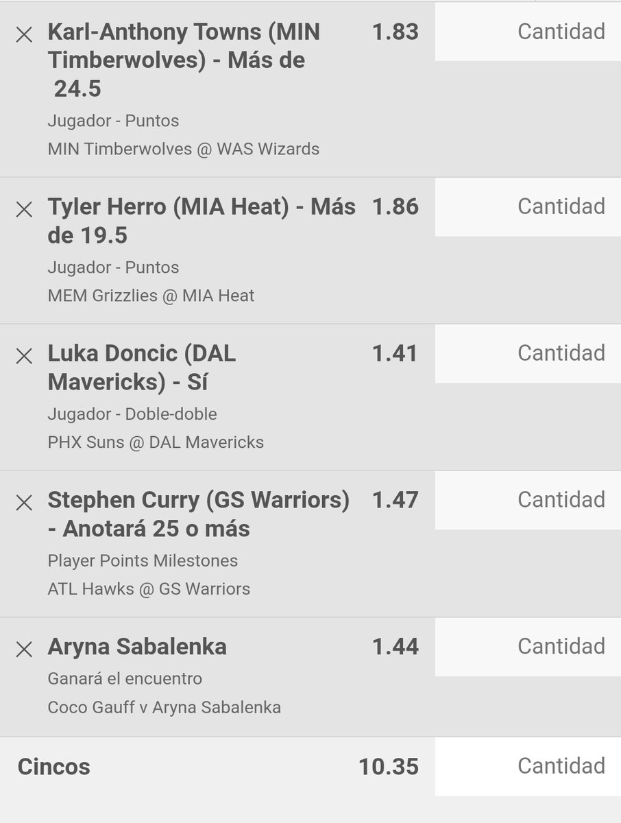 Me encanta está 10,35.