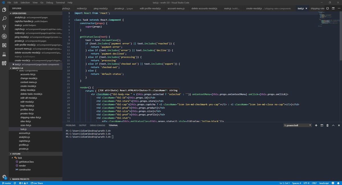 WTS @wrathsoftware source code 

$ XX,XXX
