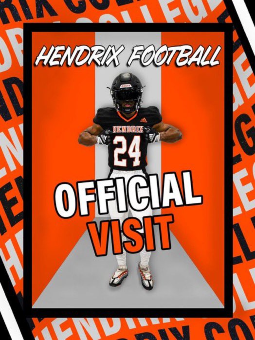 KaylanCrawford's tweet photo. Very excited to be attending @HendrixFootball this weekend for my official visit. Big thanks to @obrebel2123 🧡🖤 https://t.co/BMfP15skt9