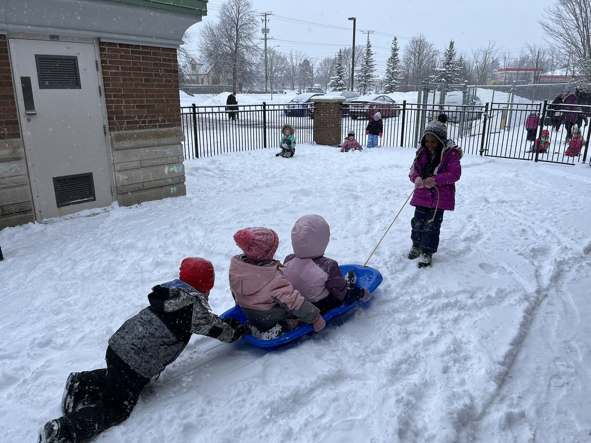 Team work makes the dream work! What to do when you can’t pull the sled yourself? Enlist the help of a friend of course! #problemsolving #snowmuchfun <a href="/dtrkinder2/">K2 Kinders</a> <a href="/DiamondTrailPS/">💎Diamond Trail Public School🐉</a>