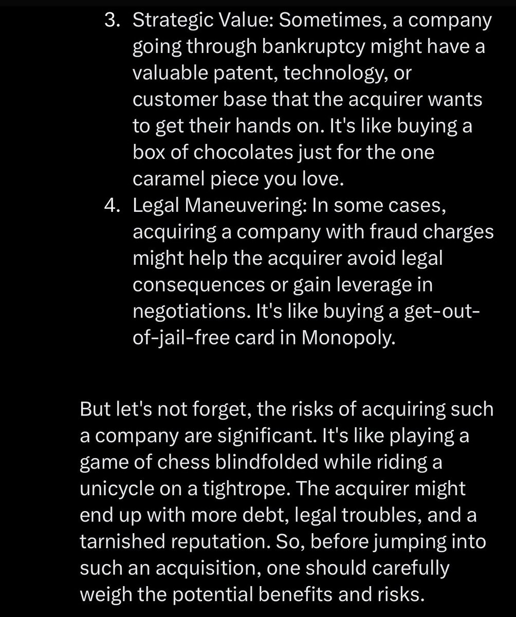 SFMNik's tweet photo. #SAFEMOONARMY 🌕

There is still a lot of uncertainty and risk with a company that is filing for bankruptcy, with an ongoing fraud case. However, there is a buyer(s) who recognizes that there may be “material value” with some of the company’s assets..and is ready to make moves. 

Who is the buyer(s) who sees a potential  at this early stage..within this chaos..and who is the buyer(s) ready to acquire #Safemoon? 

Any thoughts?