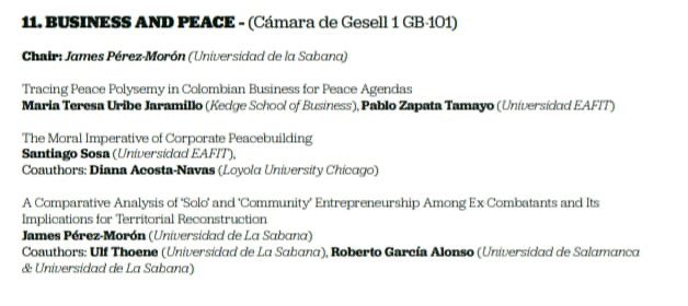 Tech4PeaceLab's tweet photo. @Tech4PeaceLab presented a groundbreaking study at the 5th Annual Latin American Peace Sciences Conference (LAPSS) at Universidad de Los Andes. The research focused on solo and community entrepreneurs who were formerly FARC ex-combatants. #Colombia #FARC #Entrepreneurship https://t.co/eGokRhsGkM