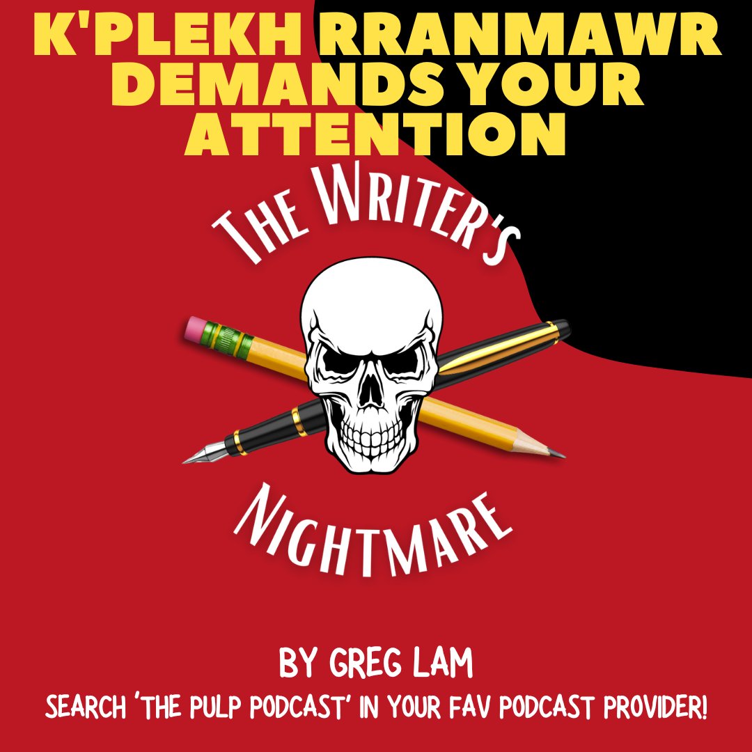 ThePulpStage's tweet image. In this episode: the very first non-human language written for a Pulp story! An alien overlord shares a VERY important message through a conquered human.

Written by Greg Lam

Starring Racheal Joy Erickson and Katie Mortemore

buzzsprout.com/694438/1437285…