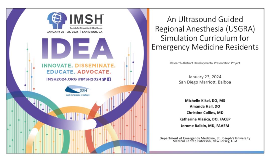 Wonderful time at #IMSH2024 reconnecting with familiar faces, connecting with new colleagues, collaborating with Sim leaders from @CORD_EM Sim COP, and sharing the amazing Sim work @StJoesEM is doing. Also, passing on the EM Section Chair torch onto @ericmccoymd. #SSH #Simulation