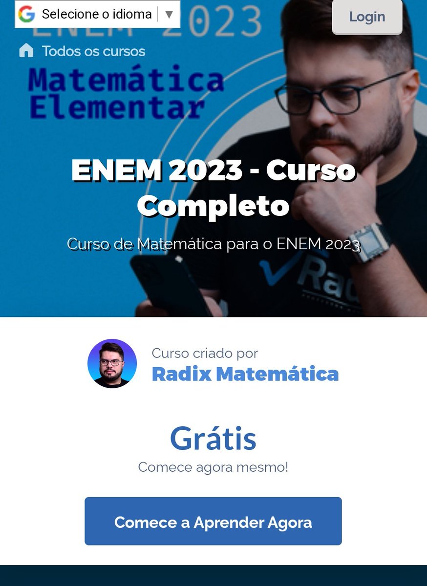 Camsguimaraes's tweet image. GENTEE!! ESSE PROF LIBEROU O CURSO COMPLETO DE 2023 DE GRAÇAAAAA!!

Um guri que passou em Medicina USP e UFERSA fez curso com ele. Já ouvi falar bem tbm 

aqui o link: radix-matematica.coursify.me/courses/enem-2…