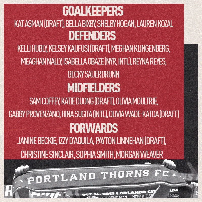 ThornsFC's tweet photo. We're like SO back 💯

We've announced our 2024 preseason roster as we begin training camp.

@OldTrapper x #BAONPDX