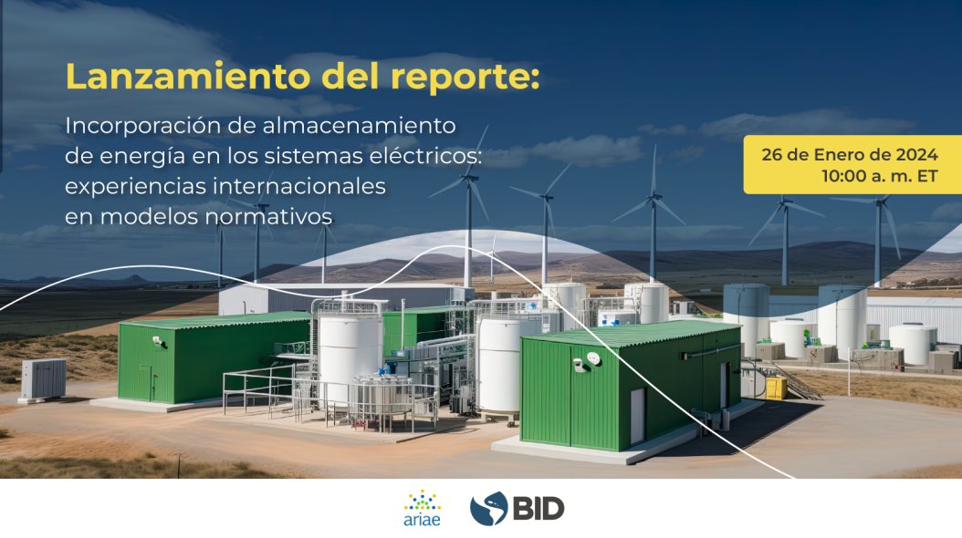 ¿Quieres conocer qué papel juega el #AlmacenamientoEnergético en la participación de más #EnergiasRenovables en la matriz eléctrica? 🔋 

Te invitamos a nuestro webinar sobre el tema: bit.ly/3Uiw3y9

🗓️26 de enero - 10:00 a. m. ET