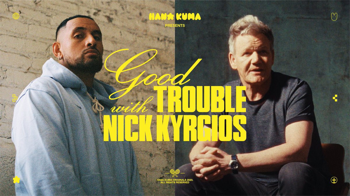 Tennis Channel (@tennischannel) on Twitter photo Get ready for some GOOD TROUBLE 💥
Episode 1 with <a href="/NickKyrgios/">Nicholas Kyrgios</a> and <a href="/GordonRamsay/">Gordon Ramsay</a> will have you in for a treat!
Watch live at 7pm ET on T2 📺 Get ready for some GOOD TROUBLE 💥
Episode 1 with <a href="/NickKyrgios/">Nicholas Kyrgios</a> and <a href="/GordonRamsay/">Gordon Ramsay</a> will have you in for a treat!
Watch live at 7pm ET on T2 📺