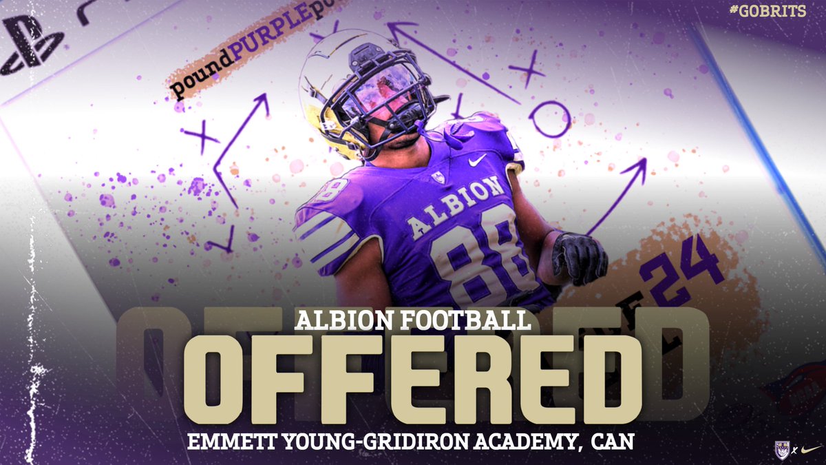 After a conversation with Coach Featherstone, I'm blessed to have received my first offer from Albion College. @stoneyrock64 @GridironCamp #gobrits #theculture🇨🇦 #GSQUAD