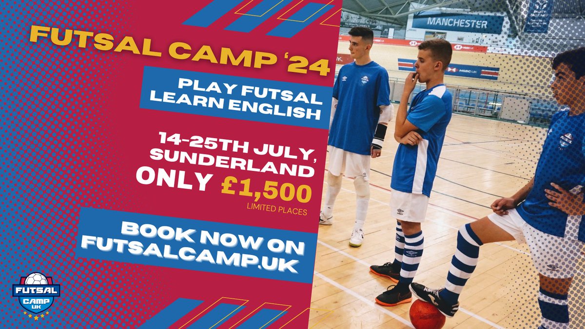 FutsalCampUK's tweet photo. Futsal &amp; English 2024. Book now: https://t.co/UevWbGy9So https://t.co/GdhiuXnITl