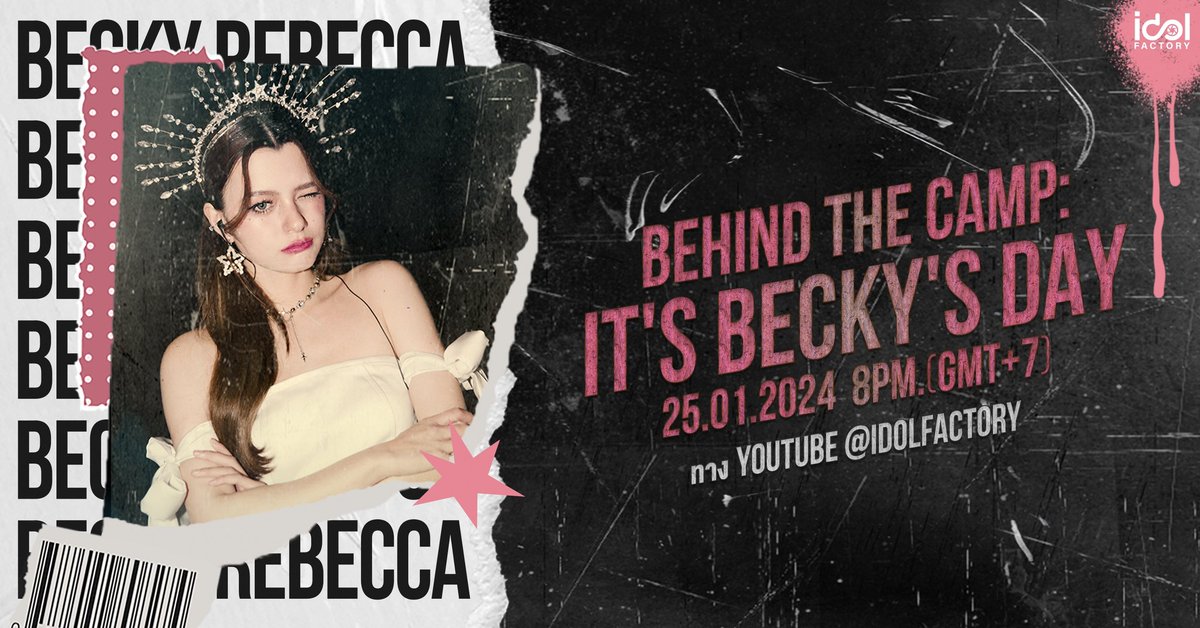 IDOLFACTORYTH's tweet image. [ 📹 Vlog ]  BEHIND THE CAMP.

IT&apos;S BECKY&apos;S DAY ⛺️

🗓️ THU 25.01.2024
⏰ 8PM (GMT+7)

📺 Youtube : IDOLFACTORY OFFICIAL
🔗 youtu.be/UMJ6gBw88vg

เบื้องหลังการฝึกซ้อม บรรยากาศหลังเวที และประมวลภาพความประทับใจต่างๆ ภายในงาน Hiking Becky Day Fan Camping เมื่อวันที่ 24 ธันวาคม…