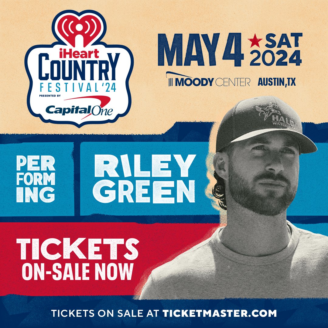 RileyGreenMusic's tweet photo. Austin, TX..I’ll see y’all May 4. Make sure to grab your tickets for @iHeartCountry festival now. https://t.co/PnpH3ntg2B https://t.co/JHZfKz0g2G