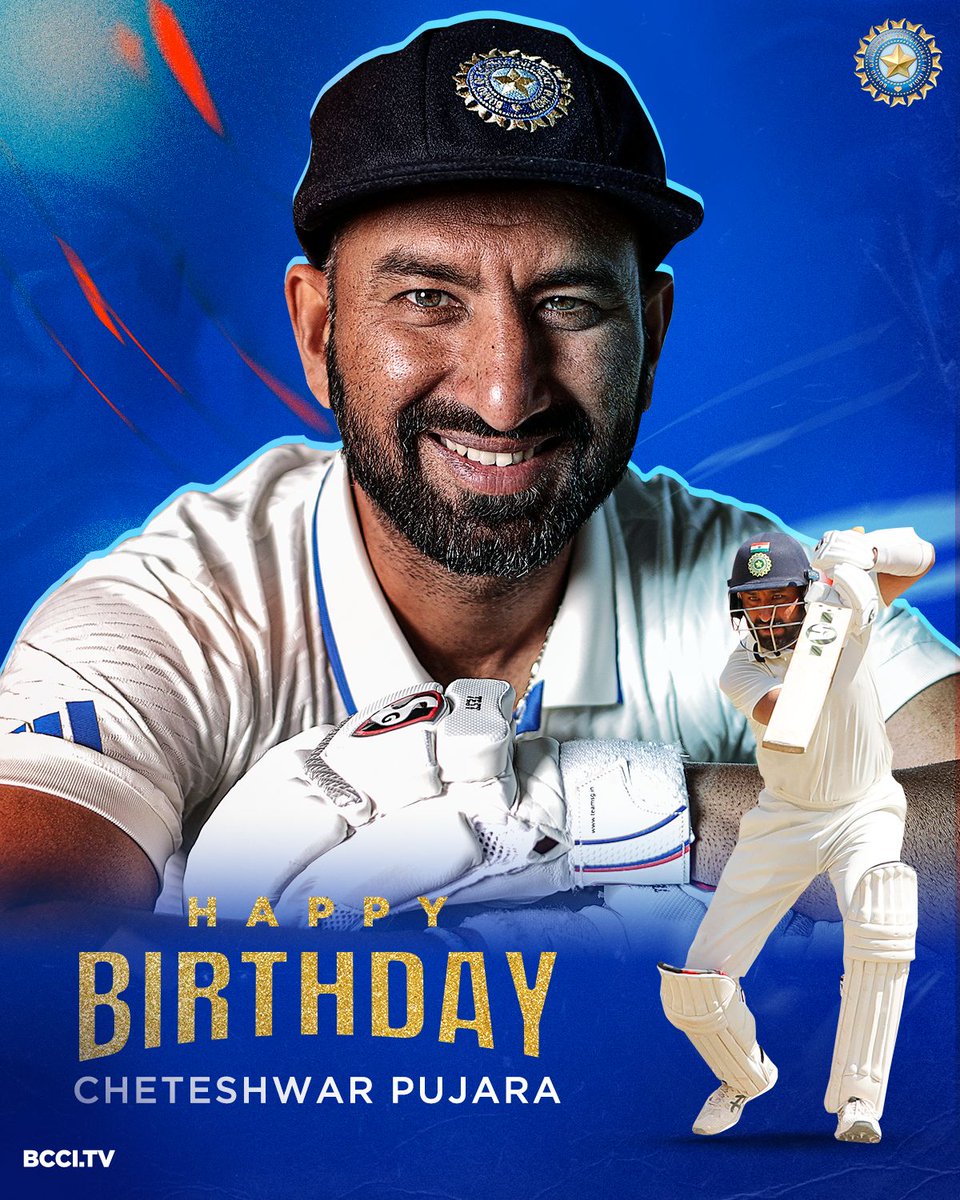 108 intl. matches 👌
7246 intl. runs 🙌
19 intl. hundreds 💯

Here's wishing #TeamIndia batter <a href="/cheteshwar1/">Cheteshwar Pujara</a> a very happy birthday 🎂👏