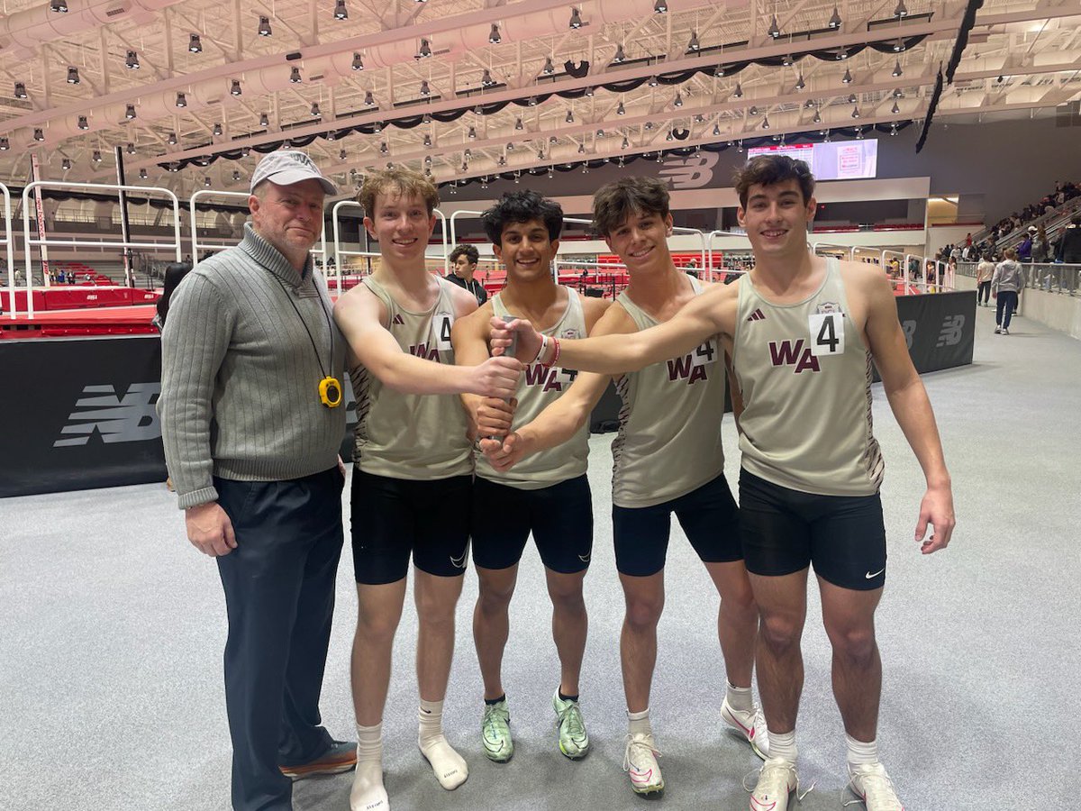 Congratulations to Ryan Kyle, Devesh Khamitkar, Diego Navas, and Jason Story on breaking the school record in the 4x200 meter relay tonight at New Balance with a time of 1:31.37!#GoGhosts <a href="/GlobeSchools/">Boston Globe Schools</a> <a href="/GlobeLars/">Craig Larson</a>  <a href="/BostonHeraldHS/">Danny Ventura</a> <a href="/LowellSunSports/">Lowell Sun Sports</a> <a href="/WAGWSports/">Ghostwriter Sports</a>