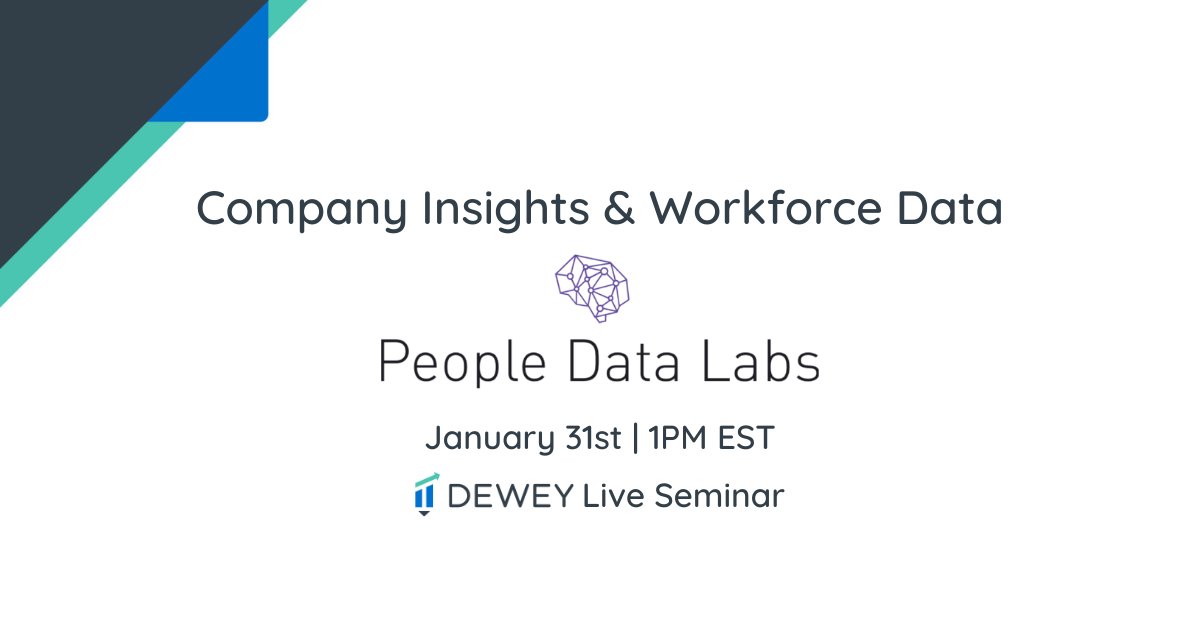 We're one week out from our next seminar! @peopledatalabs is joining us Jan. 31 to give you a full rundown of their People and Company datasets… plus, some interesting academic research ideas for the new year. Register➡️ hubs.li/Q02hztYF0