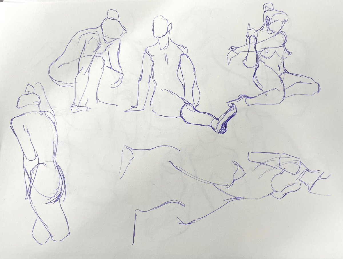 Samples from this weeks croquis session! 2 minute poses. Still struggling a lot but feels better than last week at least. But it really is fun, easier to get in the state of just drawing and not overthinking things :)
