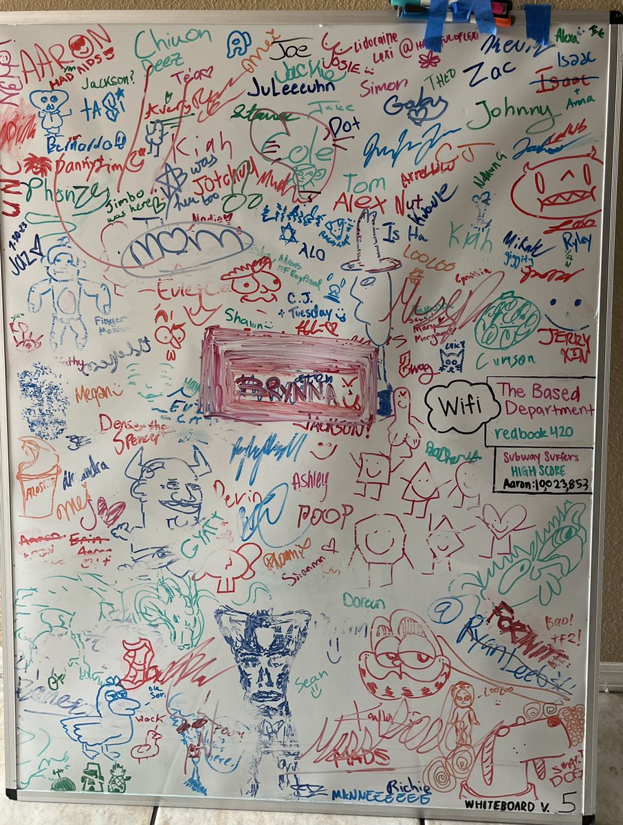 nameboard round 3!!! this was a good 12 month lease and the board got absolutely packed