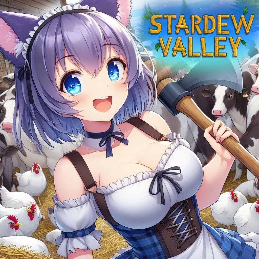 TomomiUwu's tweet photo. Nos vemos a las 8:00pm para el Stardew Valley con sabor a Just chating! Nya.. :3 💕🍅 https://t.co/K532Dj146P