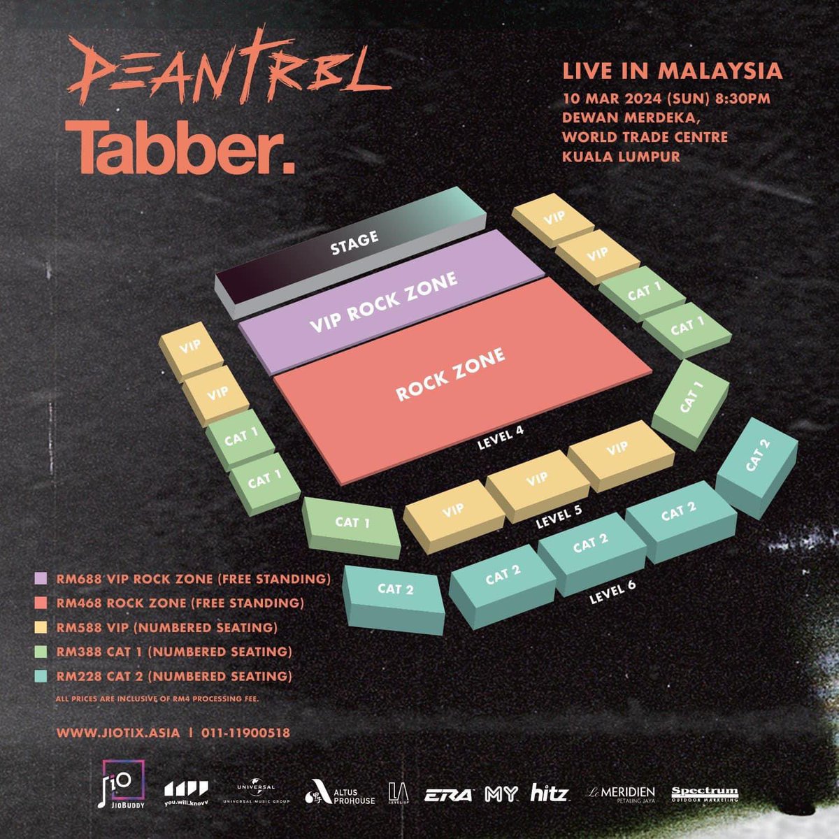 _hallyupop's tweet photo. DEAN with Tabber Live in Malaysia

📅 10 March 2024 (Sun) 
 📍Dewan Merdeka, World Trade Centre, Kuala Lumpur 
🕰️ 8.30PM 
🔗 26.1.2024  @ 10AM
🔗 https://t.co/BpUbf0L6VQ 
🎫 : RM688, RM588, RM468, RM388, RM228  
 
#DEANTabberMY  
#DEANwithTabber #DEANinMY #DEANinKL #TABBERinKL https://t.co/98fIBcDdCK