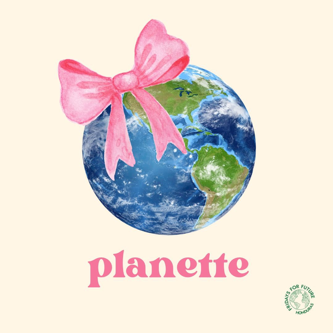 ¡Que #coquette es cuidar el planeta! 
Pero cuidar el planeta no solo debería de ser un trend, si no que un estilo de vida✨🎀 

#FridaysForFuture #Honduras #coquette