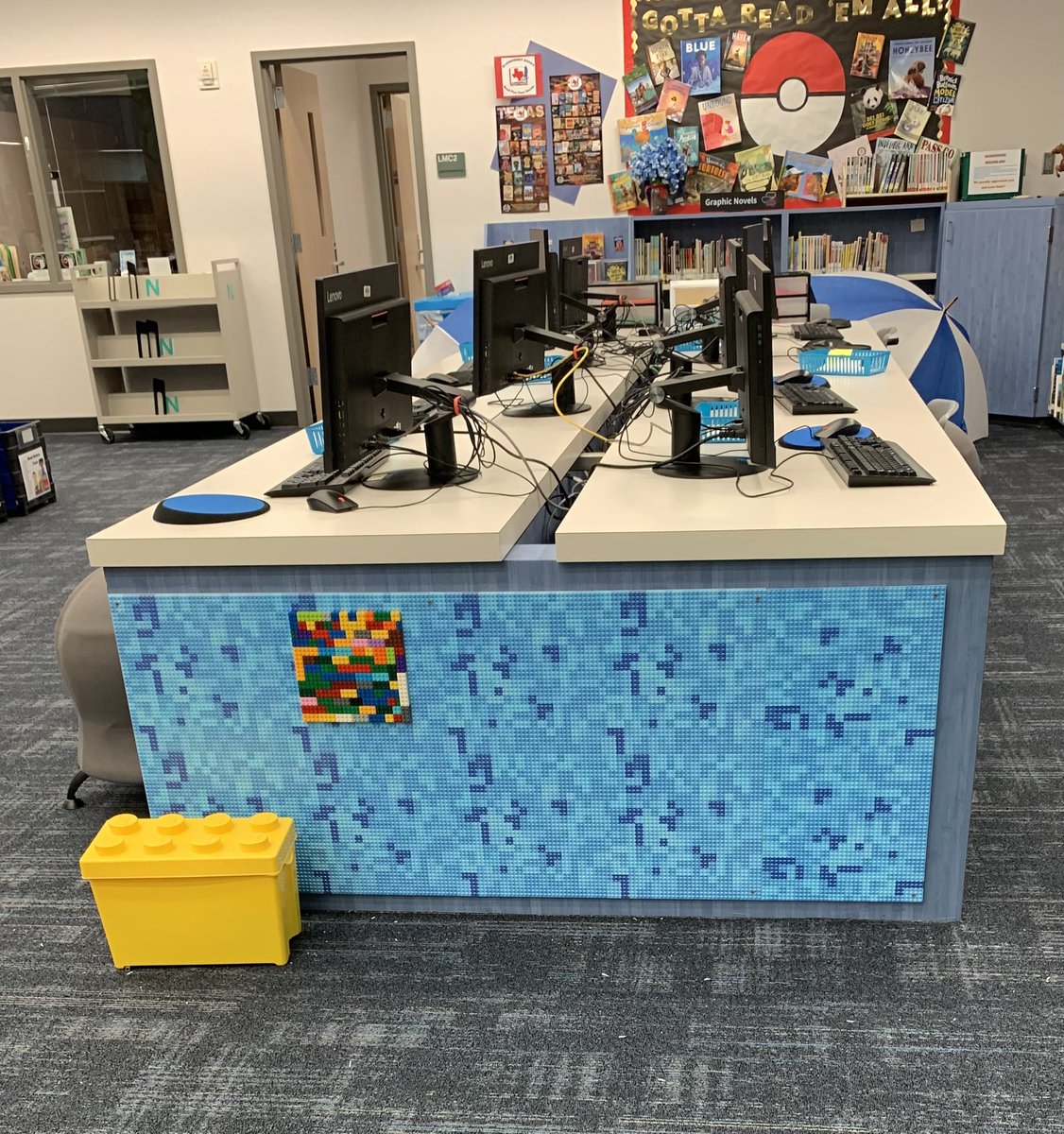 So excited to get our Lego wall put up today! Lots of exciting events in the USE library! We already had a friend visit! Thank you @KISDedfound! <a href="/katy_libraries/">Katy ISD Libraries</a> <a href="/USEStallions/">Stephens Elementary</a> <a href="/StacylSlater/">Stacy Lee Slater</a> #KISDgrants #GrantsinAction