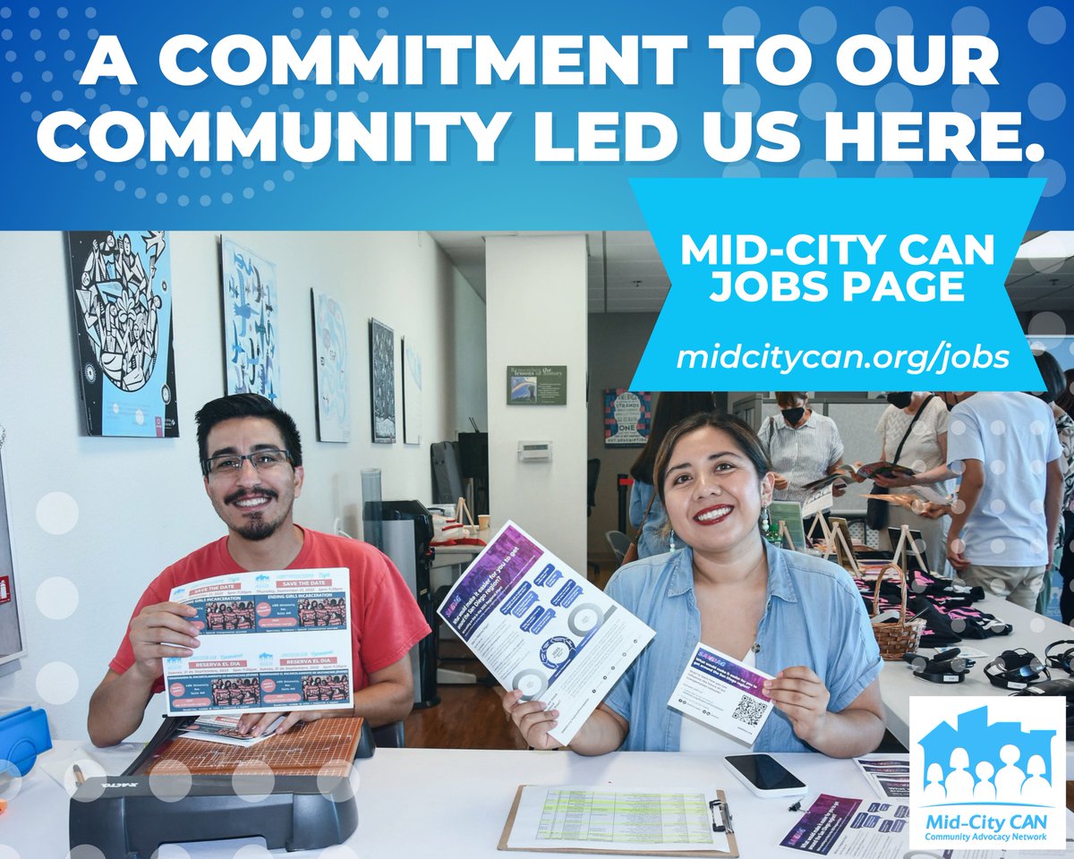 Mid-City CAN is hiring! Our Civic Engagement team is looking for a part-time Civic Engagement Team Lead and a Neighborhood Captain / Canvasser. For more details about these part-time positions visit our job's page and click the link for the position:

midcitycan.org/jobs_at_mid-ci…