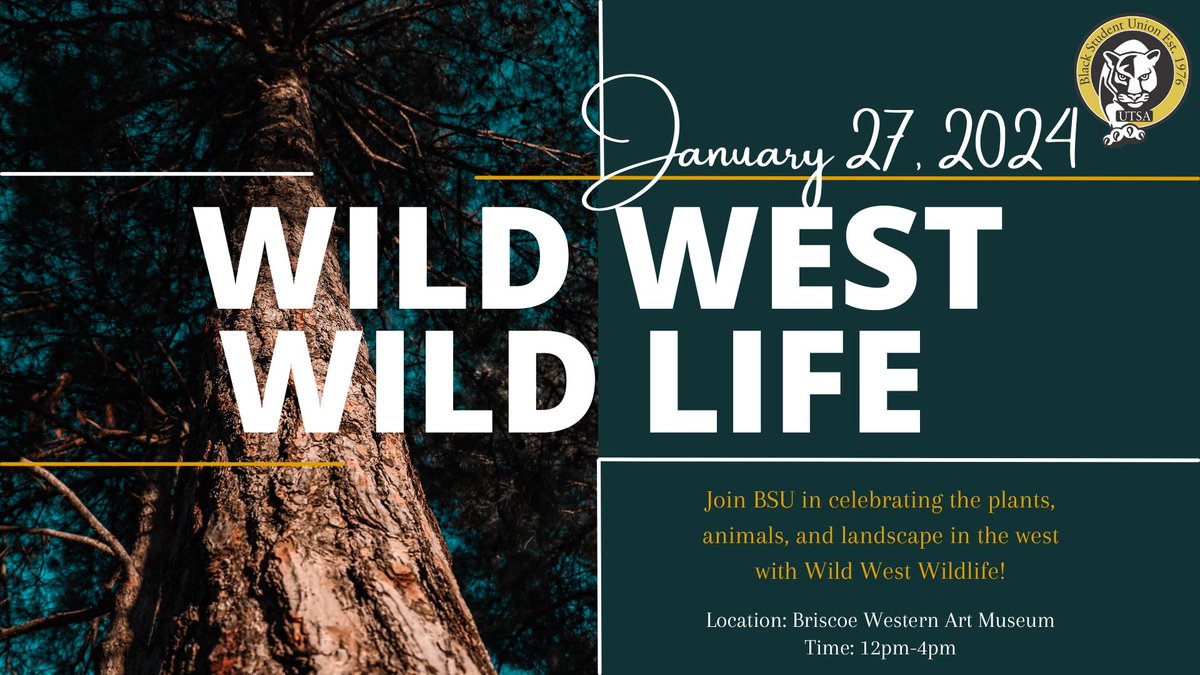 Join BSU as we celebrate the plants, animals, and landscape of the west 🏔️ Participate in an array of volunteer opportunitites including arts &amp; crafts, story-telling, face painting, and much more this Saturday from 12-4pm at the Briscoe Western Art Museum! 🐾 See you there!